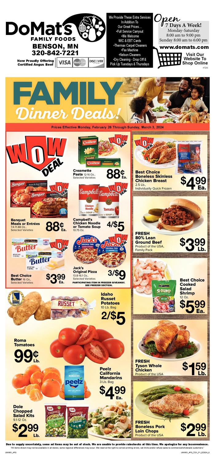 DoMat's Family Foods Ad Specials