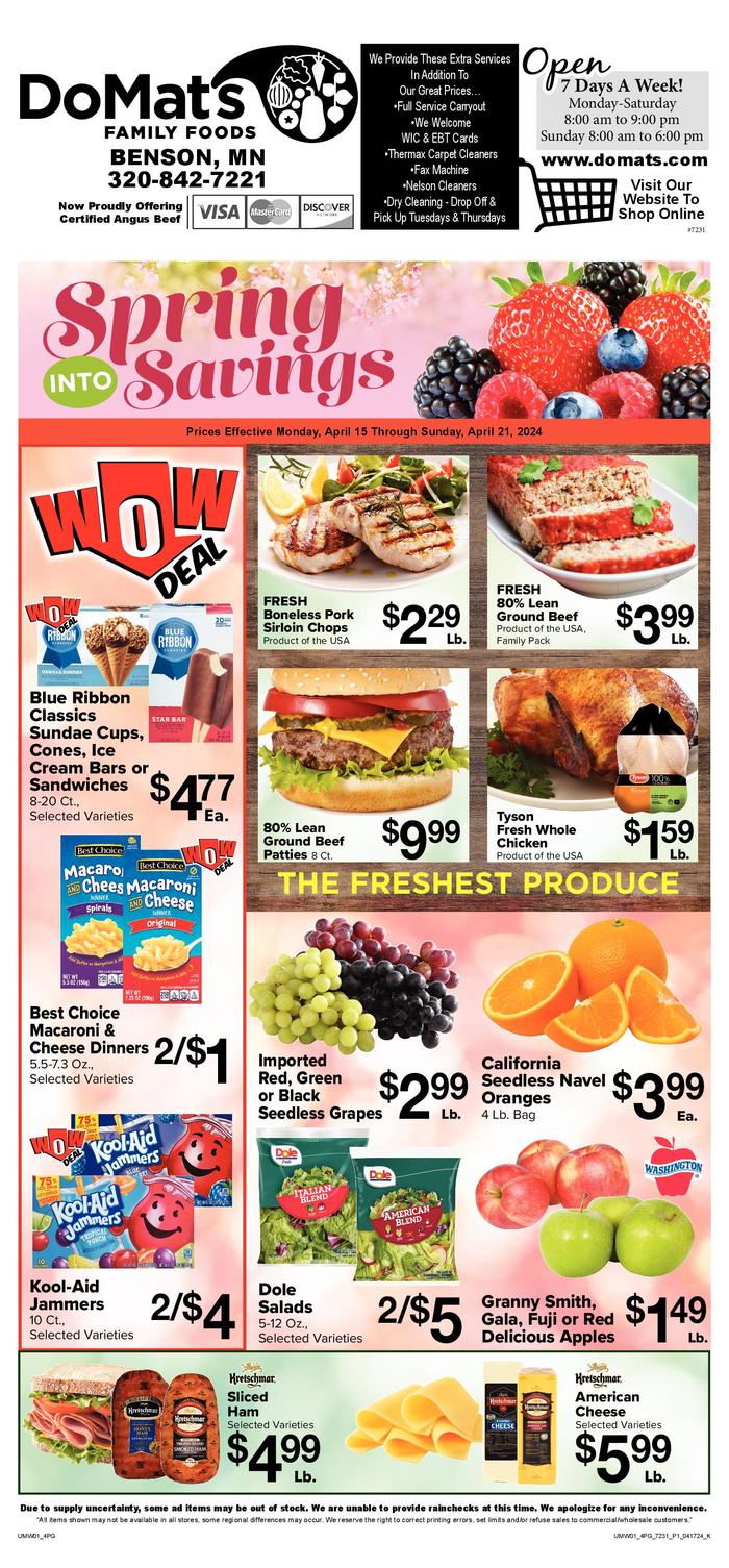 DoMat's Family Foods Ad Specials